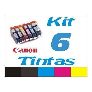 Maxi kit pro recarga cartuchos tinta para Canon pgi 525 cli 526 negro gris y color 6 tintas Maxi kit pro recarga cartuchos tinta para Canon pgi 525 cli 526 negro gris y color 6 tintas