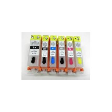 Para Canon pgi 525bk cli 526 6 cartuchos recargables bkpg bkcmy g Para Canon pgi 525bk cli 526 6 cartuchos recargables bkpg bkcmy g