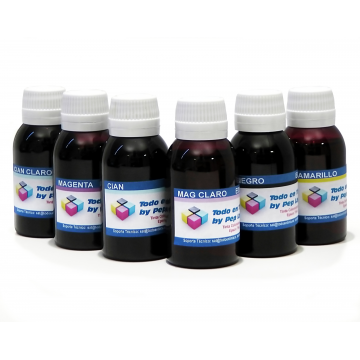Pack 6 botellas 250 ml tinta pigmentada para plotter Epson bkcmyccmc Pack 6 botellas 250 ml tinta pigmentada para plotter Epson bkcmyccmc