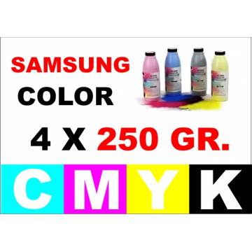 4 x 250 gr. Para Samsung color botellas tóner cmyk 4 x 250 gr. Para Samsung color botellas tóner cmyk