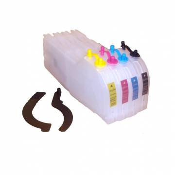 Para Brother lc1240 lc1280 4 cartuchos transparentes recargables gran capacidad Para Brother lc1240 lc1280 4 cartuchos transparentes recargables gran capacidad
