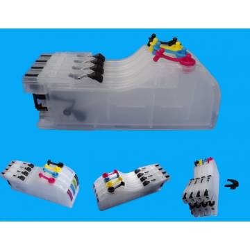 Para Brother lc123 lc125 4 cartuchos recargables gran capacidad sin chip Para Brother lc123 lc125 4 cartuchos recargables gran capacidad sin chip