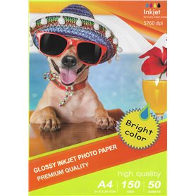 A4 glossy inkjet Papel photo 150g 50 hojas 