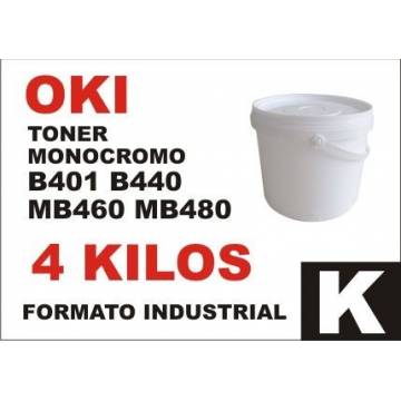 Oki tóner monocromo mb260 b4500 b6500 b730 formato industrial 4 kg. Oki tóner monocromo mb260 b4500 b6500 b730 formato industrial 4 kg.
