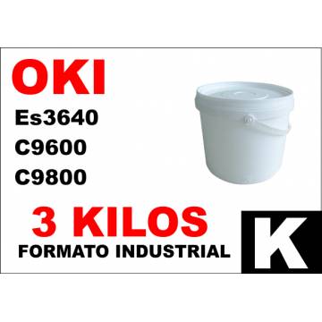 Para Oki tóner es3640 c9600 c9800 c910 negro industrial 3 kg. Para Oki tóner es3640 c9600 c9800 c910 negro industrial 3 kg.