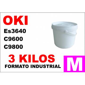 para Oki toner color ES3640 C9600 C9800 C910 MAGENTA formato industrial 3 Kg. para Oki toner color ES3640 C9600 C9800 C910 MAGENTA formato industrial 3 Kg.
