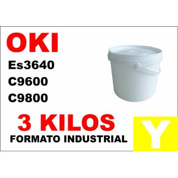 para Oki toner color ES3640 C9600 C9800 C910 AMARILLO formato industrial 3 Kg para Oki toner color ES3640 C9600 C9800 C910 AMARILLO formato industrial 3 Kg