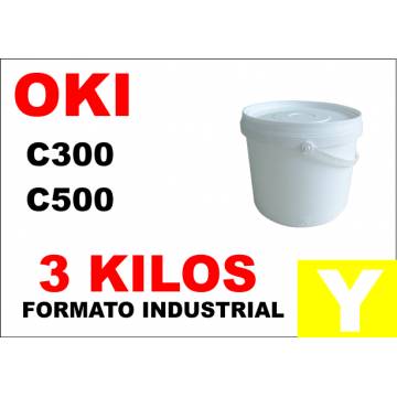 Oki tóner color series c300 c500 amarillo formato industrial 3 kg Oki tóner color series c300 c500 amarillo formato industrial 3 kg