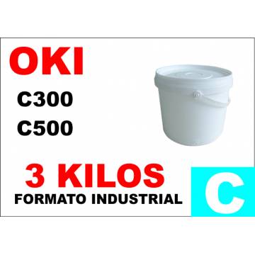 Oki tóner color series c300 c500 cian formato industrial 3 kg Oki tóner color series c300 c500 cian formato industrial 3 kg