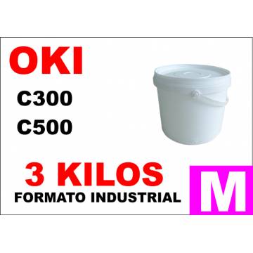 Oki toner color series C300 C500 MAGENTA formato industrial 3 Kg Oki toner color series C300 C500 MAGENTA formato industrial 3 Kg