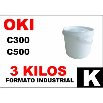 Oki toner color series C300 C500 NEGRO formato industrial 3 Kg Oki toner color series C300 C500 NEGRO formato industrial 3 Kg