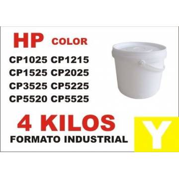 para Hp toner series CP1000 - CP5000 AMARILLO cubo 4 Kg para Hp toner series CP1000 - CP5000 AMARILLO cubo 4 Kg