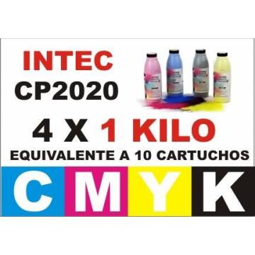 Maxi kit para Intec cp2020 xp2020 recargas tóner cmyk 4 kg. Maxi kit para Intec cp2020 xp2020 recargas tóner cmyk 4 kg.
