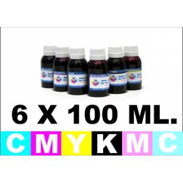 6 x 100 ml. tinta especifica para cartuchos para Hp cmccmcyk 6 x 100 ml. tinta especifica para cartuchos para Hp cmccmcyk