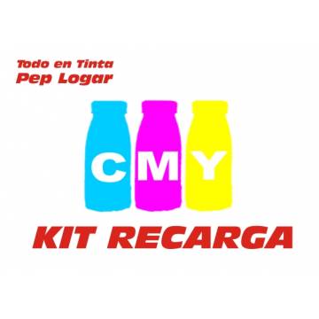 Para Oki c3300 c3400 c3450 c3600 6 recargas tóner 3 botellas cmy de 150 g. brillo Para Oki c3300 c3400 c3450 c3600 6 recargas tóner 3 botellas cmy de 150 g. brillo