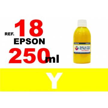 Para cartuchos Epson 18 18 xl botella 250 ml. tinta compatible amarilla Para cartuchos Epson 18 18 xl botella 250 ml. tinta compatible amarilla