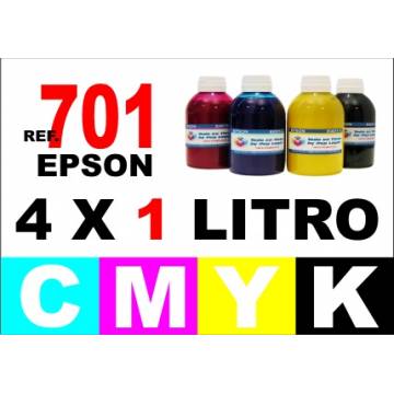 701, 701 XXL pack 4 botellas 1 L. CMYK 701, 701 XXL pack 4 botellas 1 L. CMYK