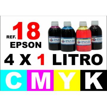 Para cartuchos Epson 18 18 xl pack 4 botellas 1 l. cmyk Para cartuchos Epson 18 18 xl pack 4 botellas 1 l. cmyk