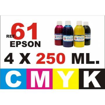 61, 61 XL pack 4 botellas 250 ml. CMYK 61, 61 XL pack 4 botellas 250 ml. CMYK