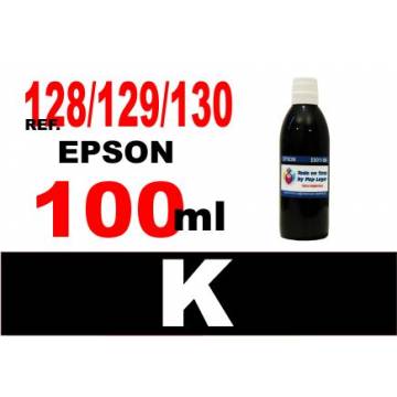 Para cartuchos Epson 128 129 130 botella 100 ml. tinta compatible negra Para cartuchos Epson 128 129 130 botella 100 ml. tinta compatible negra