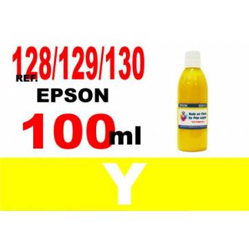 Para cartuchos Epson 128 129 130 botella 100 ml. tinta compatible amarilla Para cartuchos Epson 128 129 130 botella 100 ml. tinta compatible amarilla