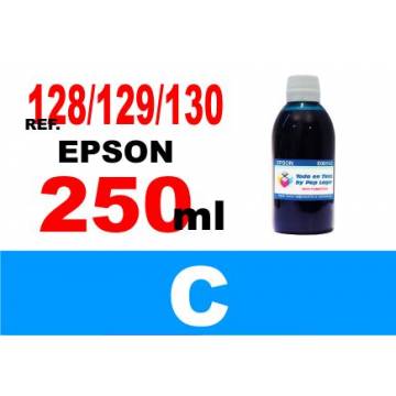 Para cartuchos Epson 128 129 130 botella 250 ml. tinta compatible cian Para cartuchos Epson 128 129 130 botella 250 ml. tinta compatible cian