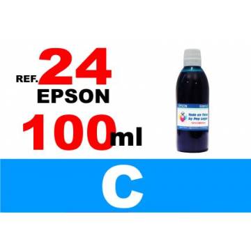 Para cartuchos Epson 24 xl botella 100 ml. tinta compatible cian Para cartuchos Epson 24 xl botella 100 ml. tinta compatible cian