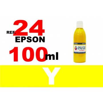 Para cartuchos Epson 24 xl botella 100 ml. tinta compatible amarilla Para cartuchos Epson 24 xl botella 100 ml. tinta compatible amarilla