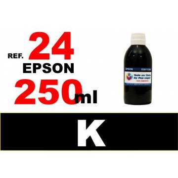Para cartuchos Epson 24 xl botella 250 ml. tinta compatible negra Para cartuchos Epson 24 xl botella 250 ml. tinta compatible negra