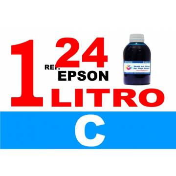 Para cartuchos Epson 24 xl botella 1 l tinta compatible cian Para cartuchos Epson 24 xl botella 1 l tinta compatible cian