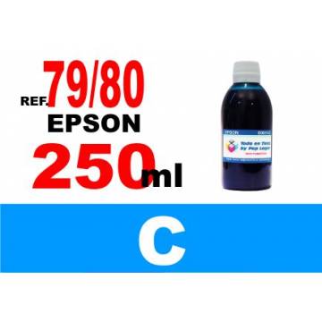 Para cartuchos Epson 79 y 80 botella 250 ml. tinta compatible cian Para cartuchos Epson 79 y 80 botella 250 ml. tinta compatible cian