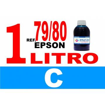 Para cartuchos Epson 79 y 80 botella 1 l tinta compatible cian Para cartuchos Epson 79 y 80 botella 1 l tinta compatible cian