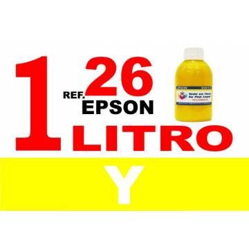 Para cartuchos Epson 26 xl botella 1 l tinta compatible amarilla Para cartuchos Epson 26 xl botella 1 l tinta compatible amarilla