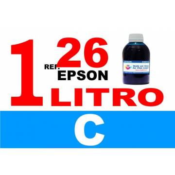 Para cartuchos Epson 26 xl botella 1 l tinta compatible cian Para cartuchos Epson 26 xl botella 1 l tinta compatible cian