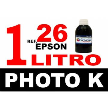 Para cartuchos Epson 26 xl botella 1 l tinta compatible negra photo Para cartuchos Epson 26 xl botella 1 l tinta compatible negra photo