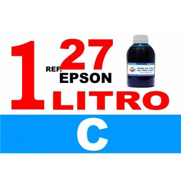 27, botella 1 L tinta cian 27, botella 1 L tinta cian