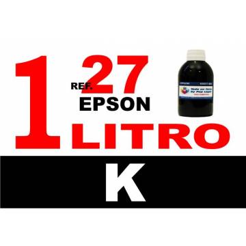 Para cartuchos Epson 27 botella 1 l tinta compatible negra Para cartuchos Epson 27 botella 1 l tinta compatible negra
