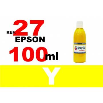 Para cartuchos Epson 27 botella 100 ml. tinta compatible amarilla Para cartuchos Epson 27 botella 100 ml. tinta compatible amarilla