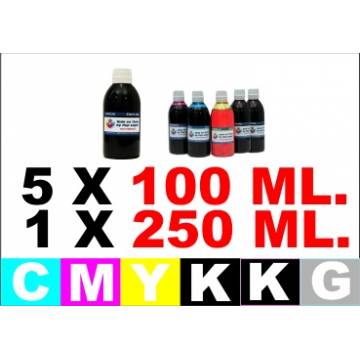Para Canon pg 520 cl 521 5 botellas de tinta k 250 ml. cmyk 100 ml. Para Canon pg 520 cl 521 5 botellas de tinta k 250 ml. cmyk 100 ml.