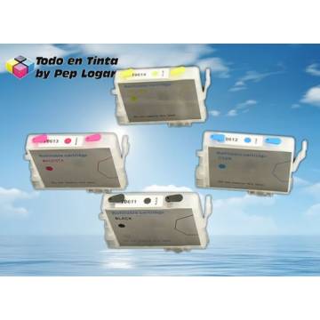 T0611 t0612 t0613 t0614 cartuchos compatibles recargables T0611 t0612 t0613 t0614 cartuchos compatibles recargables