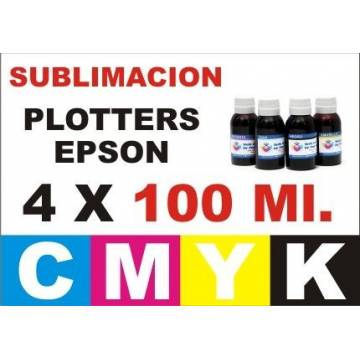 4 botellas 100 ml. de tinta de sublimacion para plotters 42 pulgadas 4 botellas 100 ml. de tinta de sublimacion para plotters 42 pulgadas