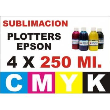 4 botellas 250 ml. de tinta de sublimación para plotters 42 pulgadas 4 botellas 250 ml. de tinta de sublimación para plotters 42 pulgadas