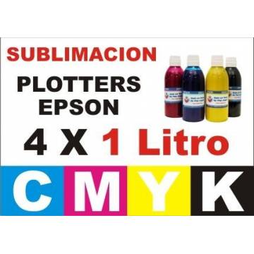 4 botellas 1 litro de tinta de sublimación para plotters 42 pulgadas 4 botellas 1 litro de tinta de sublimación para plotters 42 pulgadas