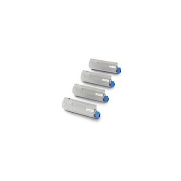 Oki es2232a4 es2632a4 es5460 pack 4 cartuchos tóner reciclado cmyk Oki es2232a4 es2632a4 es5460 pack 4 cartuchos tóner reciclado cmyk