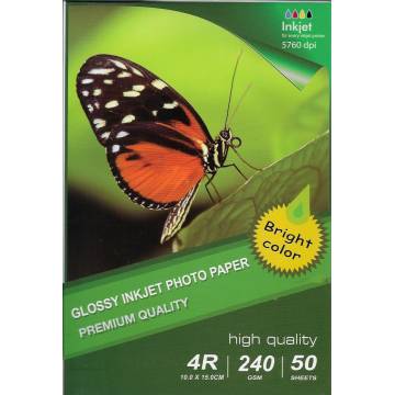 10X15CM R4 High Glossy Inkjet Photo Paper 240g-50 hojas 10X15CM R4 High Glossy Inkjet Photo Paper 240g-50 hojas