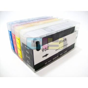 Para Hp 950 para Hp 951 cartuchos transparentes recargables Para Hp 950 para Hp 951 cartuchos transparentes recargables