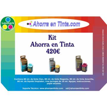 Kit de Inicio color Lexmark ( para recargar cartuchos de 3 tintas, CMA ) Kit de Inicio color Lexmark ( para recargar cartuchos de 3 tintas, CMA )