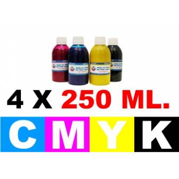 4 x 250 ml. tinta pigmentada para Hp 932 Hp 933 Hp 940 Hp 950 Hp 951 cmyk 4 x 250 ml. tinta pigmentada para Hp 932 Hp 933 Hp 940 Hp 950 Hp 951 cmyk