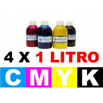Pack 4 botellas de 1 litro tinta pigmentada multiuso cmyk Pack 4 botellas de 1 litro tinta pigmentada multiuso cmyk